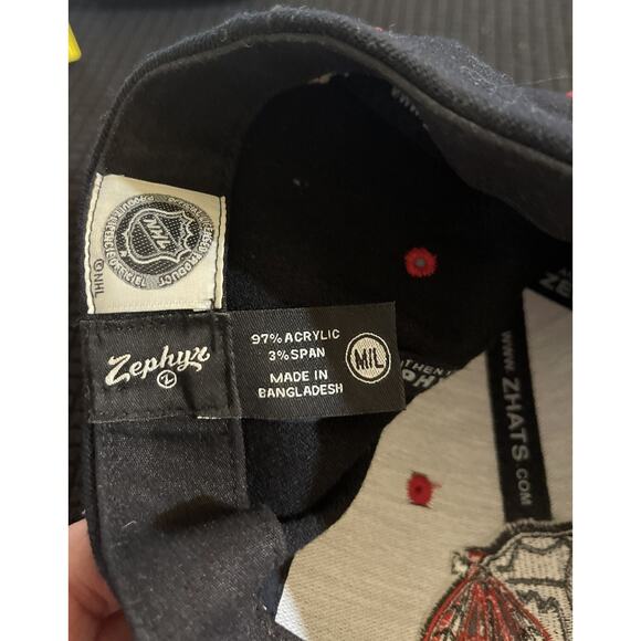 Vintage Chicago Blackhawks Zephyr Flex Hat Cap Embroidered M / L NHL Hockey - Picture 4 of 4